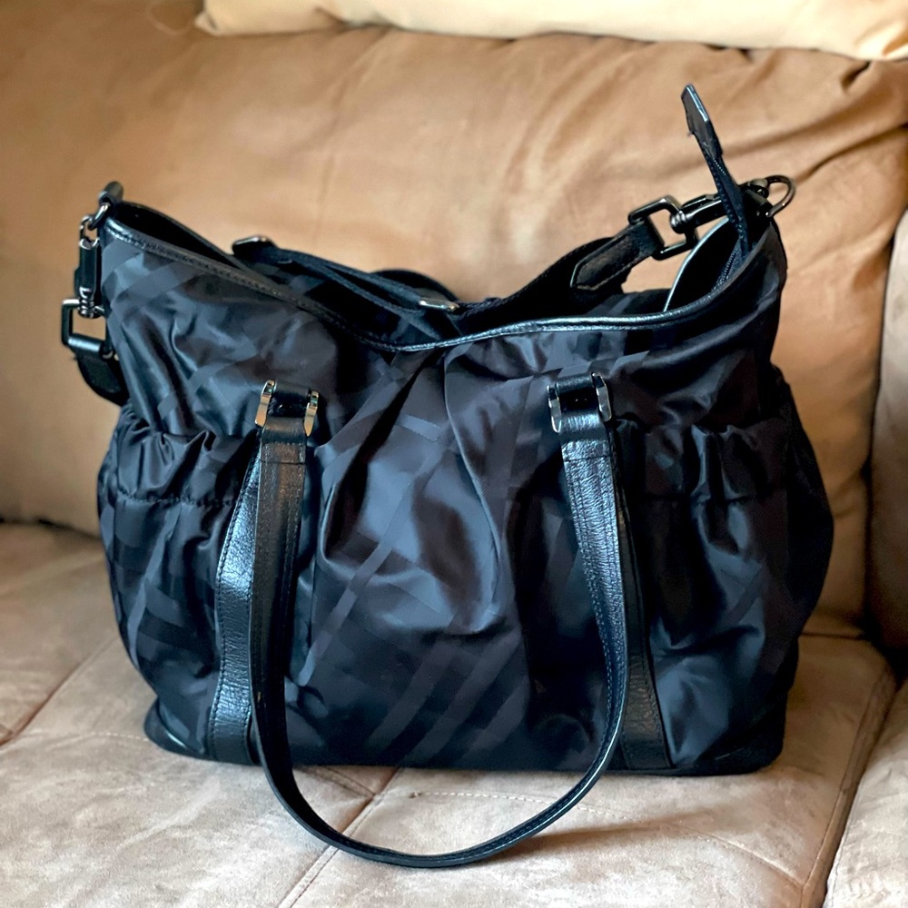 Burrbery baby crossbody & tote bag